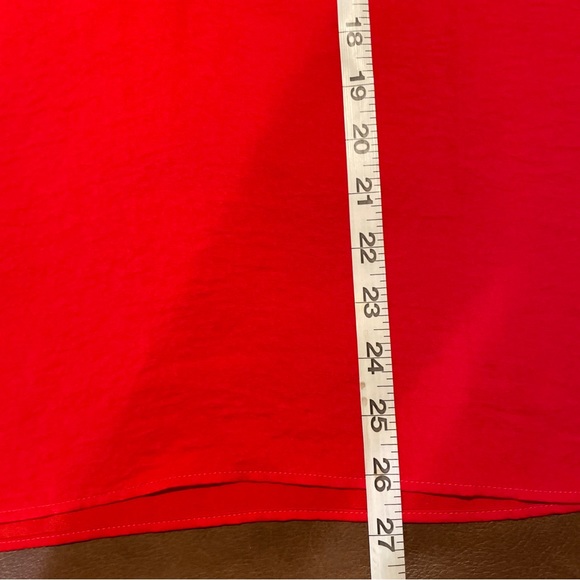 CAbi Aurora Blouse Ruched 3/4 Sleeve Blouse Red M - Picture 6 of 7